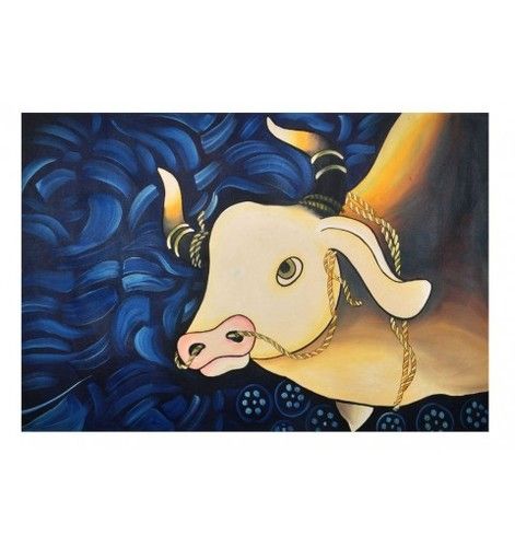 Bull Oil Painting