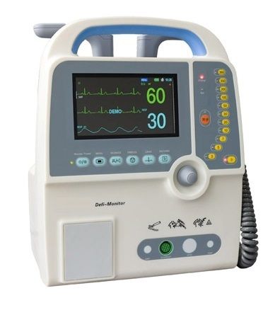 Defibrillator - Monophasic Waveform, 360 Joules in 8 Seconds | Manual, Synchronized, Asynchronized with ECG Lead Analysis, Rechargeable Battery, High-Resolution Color Display