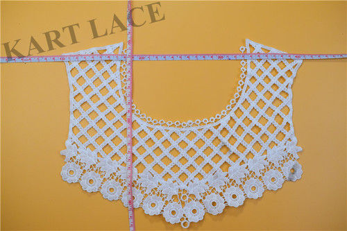 White Embroidery Cotton Lace Collar Neckline