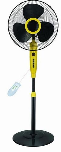 16' Stand Fan With A,380 mm 3 PP Blades, Light And Remote Control