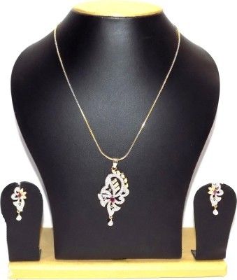 American Diamond Pendant Set