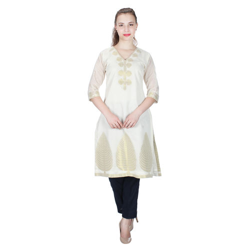 Indian Ethnic Chanderi Silk Kurti & Kurta For Women