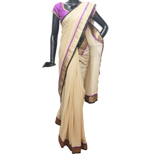 Jacquard Shimmer with Silk Border Saree