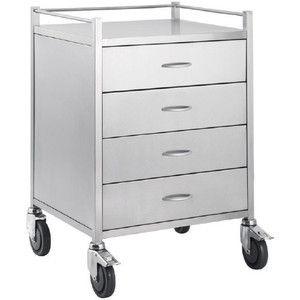 Stainless Steel Four Drawers Dressing Trolley