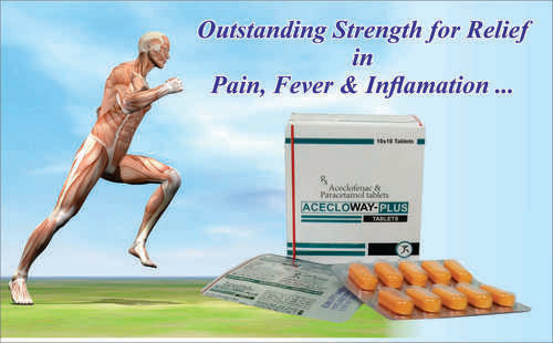 Acecloway-Plus Aceclofenac And Paracetamol Tablets