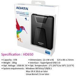 Adata Hard Disk USB 1 TB HD650