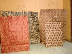 Designer Paper Bags - High-Quality Kraft Paper with Sturdy Handles | Available in 4 Unique Sizes, Custom Printed Designs