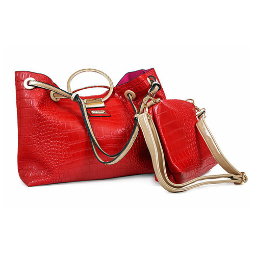 Trendy Red Tote Bag Set