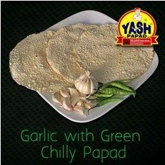 Garlic With Green Chilly Papad