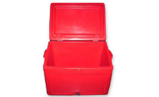 Ice Box - UV Stabilized Virgin Polyethylene, Insulated with PUF Injection for Temperature Control, Detachable Lid with Hinges, Water Drain Plastic Tap