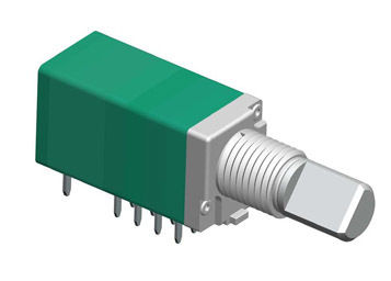 Gang horizontal mounted PCB pot with switch and 9mm rotary potentiometer