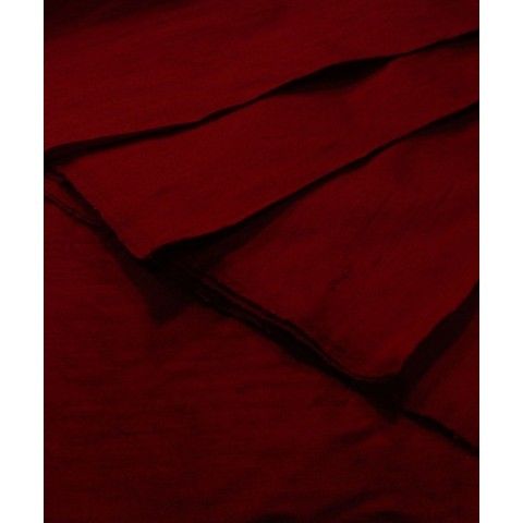 Handwoven Red Raw Silk Khadi Fabric