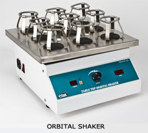 Orbital Shaker - Heavy Gauge Steel Housing, 35 mm Orbital Diameter, 50 to 250 RPM | Safe Tray Fixation, Digital Display, Programmable Speed Control