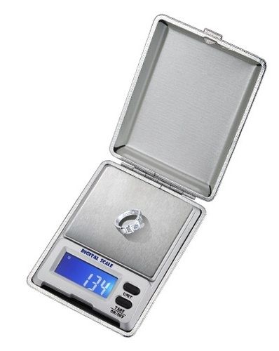 Digital Pocket Scale - ABS Plastic & Stainless Steel Platform | LCD Display with Blue Backlight, High Precision Accuracy of 0.01 g, Auto Power Off Feature