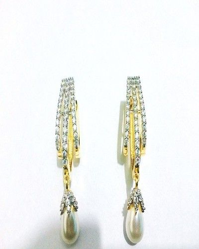 Beautiful Cubic Zirconia Studded Handcrafted Ear Rings