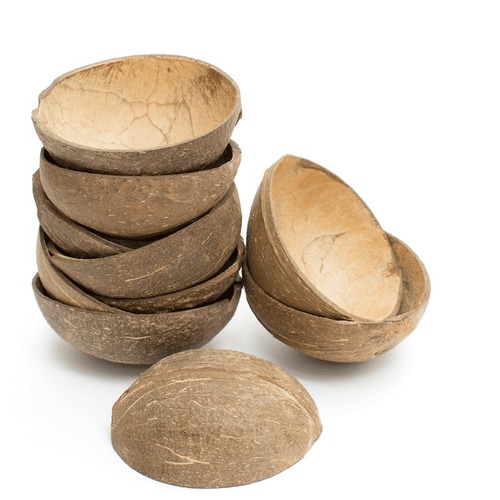 Coconut Shell Bowl - Natural Coconut Shell Material, Eco-Friendly Biomass Utility for Electricity Generation