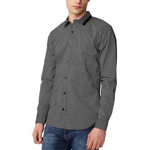 Microprint Button-Down Shirt