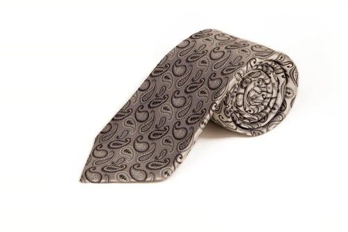 Cool Grey Base With Dark Grey Steel Grey And White Tie