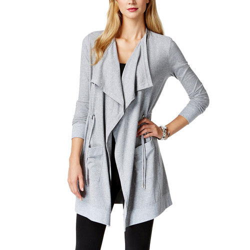 Draped Anorak Cardigan Coat