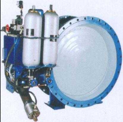 Storage Tank Hydraulic Control Slowing Closed Butterfly Valve