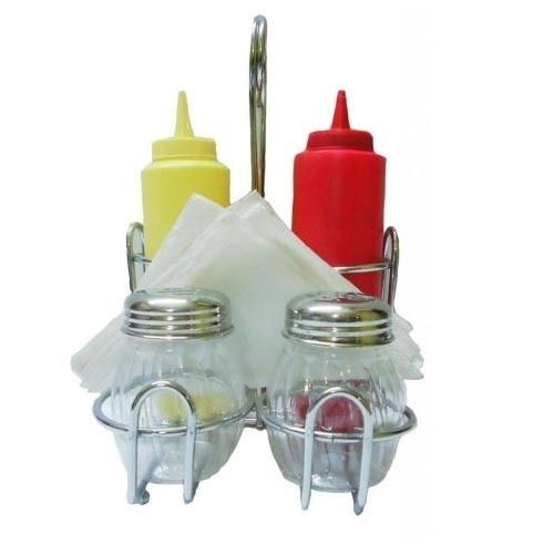 5 In 1 Combo Condiment Rack Holder Set