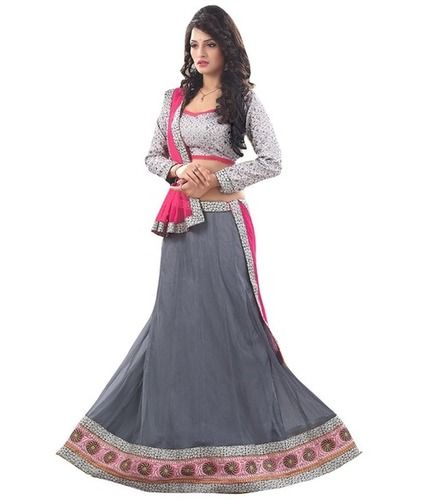 Grey Designer Anarkali Suit