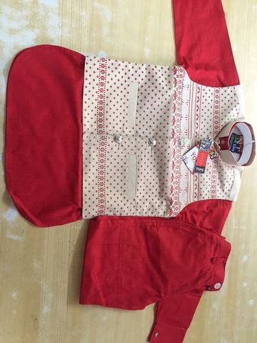 Kids Fancy Red Indo Western Dress Size: Large