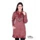 Women Red and Black Designer Woolen Kurti