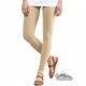 Womens Solid Beige Leggings