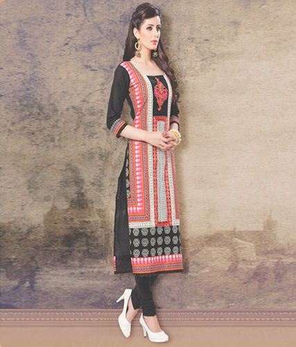 Multi Embroidered Cotton Dress Material