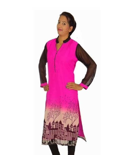 Casual Printed Straight Womens Kurti