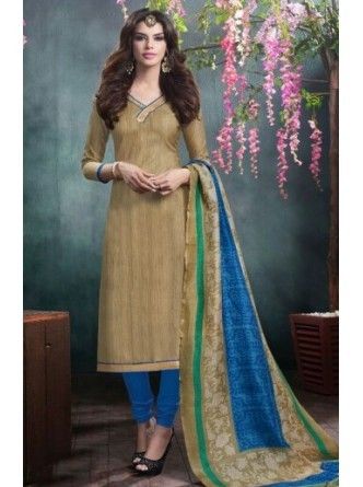 Designer Chanderi Cotton Suit Power Source: Electric