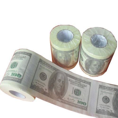 money printed toilet paper