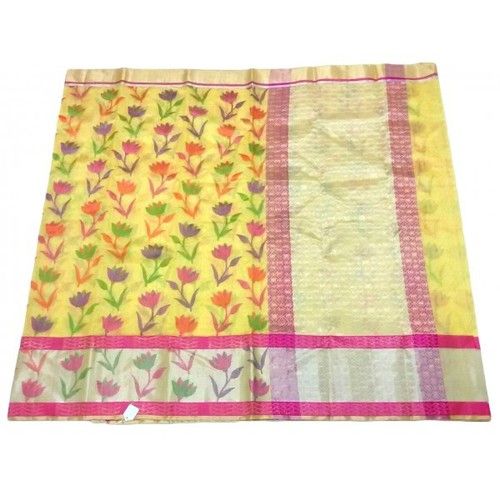 Pure Pattu Handloom Silk Chanderi Saree