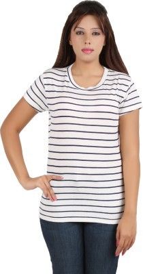 Striped Women's Round Neck T-Shirt