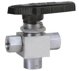 Switching Service Ball Valve Three Way Bottom Inlet Screwed Ends