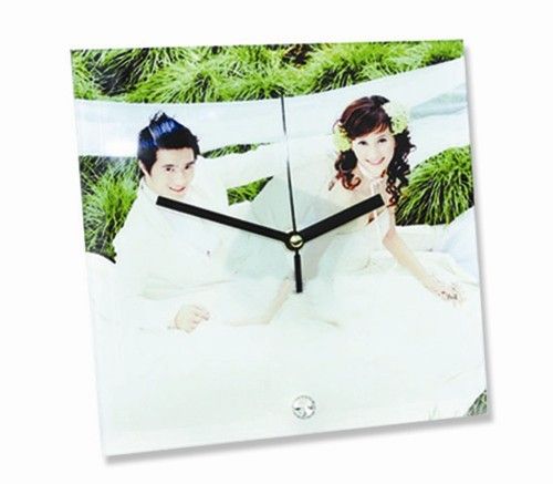 Glass Photo frame Clock