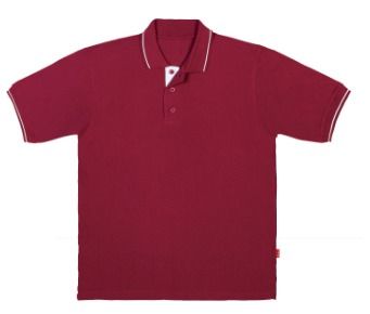 T-shirt Maroon White Tipping