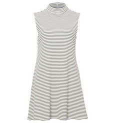 High Neck Dress - Trendy Fabric Blend, Customizable Fit for Enhanced Visual Appeal