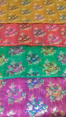 Jacquard Chanderi Silk Fabric