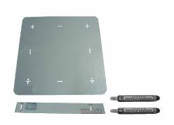 Shrinkage Template - Acrylic with Calibration Scale | 500mm Dimensions, Includes Black & Yellow Marking Pens, Certified Inspection