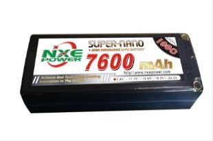 Blue Nxe7600Mah-100C-7.4V Hardcase Rc Car Battery