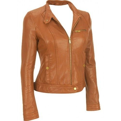 Ladies Different Colors Leather Jacket