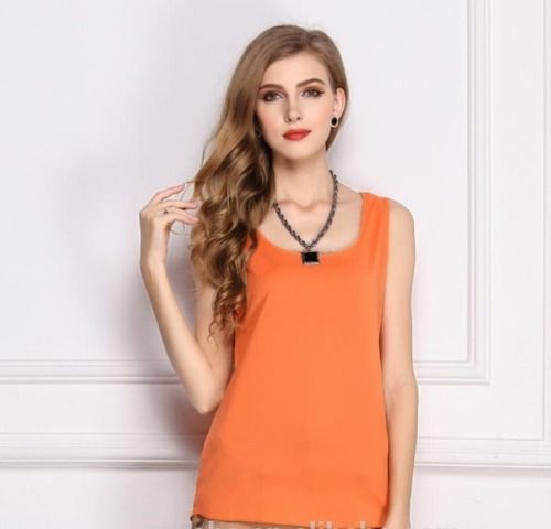 Anti Wrinkle Ladies Orange Top