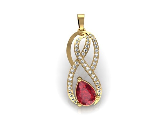 The Red Flora Diamond Pendant