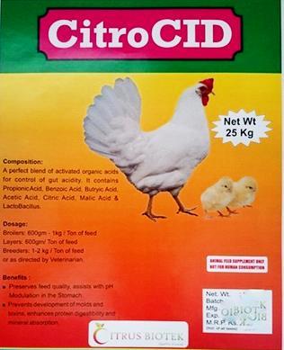 High Grade Poultry Acidifier Feed Supplements