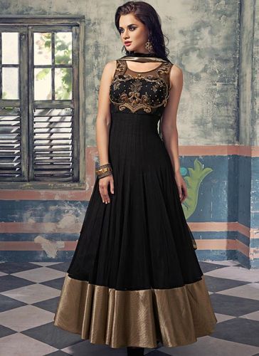 Ladies Black Color Anarkali Suit