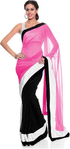 Ladies Designer Pink Saree