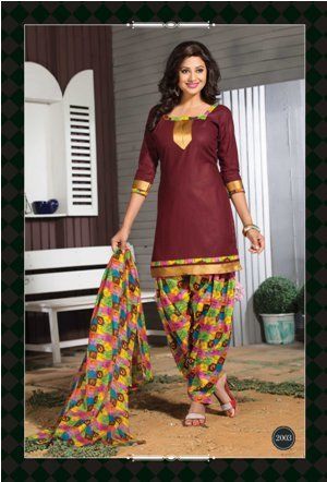 Cotton Patiala Unstitched Salwar Suits