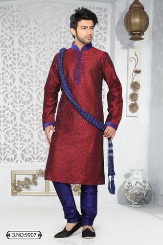 Cherry Color Occassion Kurta With Chunri